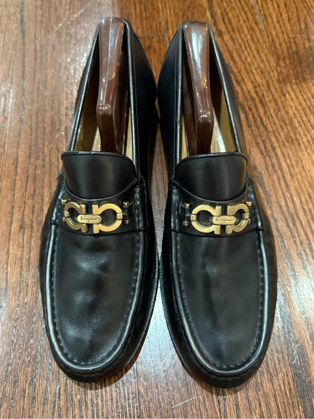 FERRAGAMO - Men’s Black Leather Bit Loafers